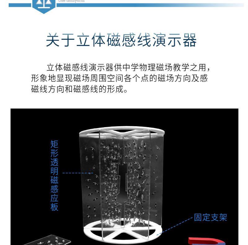 立体磁感线演示器J24004 中学物理电磁学教具 中学生学习磁场方向的最佳器材 第4张